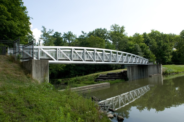 Aluminum Modified Bow Truss Pedestrian Bridge – 108’ x 8’ – Westlake, OH